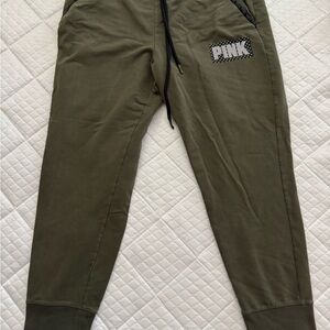 PINK Victoria's Secret Olive Green Men's Jogger Pants